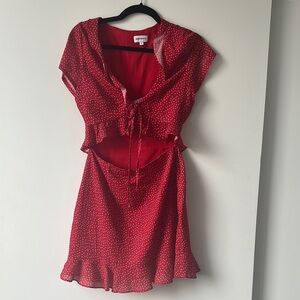 Superdown Red Polka Dot Dress size S